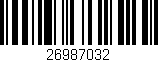 Código de barras (EAN, GTIN, SKU, ISBN): '26987032'
