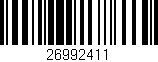 Código de barras (EAN, GTIN, SKU, ISBN): '26992411'