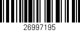 Código de barras (EAN, GTIN, SKU, ISBN): '26997195'