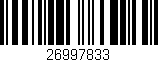 Código de barras (EAN, GTIN, SKU, ISBN): '26997833'