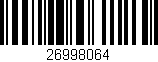 Código de barras (EAN, GTIN, SKU, ISBN): '26998064'