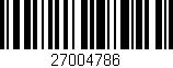 Código de barras (EAN, GTIN, SKU, ISBN): '27004786'