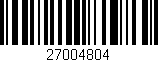 Código de barras (EAN, GTIN, SKU, ISBN): '27004804'