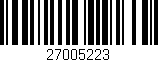 Código de barras (EAN, GTIN, SKU, ISBN): '27005223'
