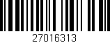 Código de barras (EAN, GTIN, SKU, ISBN): '27016313'