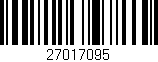 Código de barras (EAN, GTIN, SKU, ISBN): '27017095'