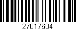 Código de barras (EAN, GTIN, SKU, ISBN): '27017604'