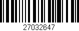 Código de barras (EAN, GTIN, SKU, ISBN): '27032647'