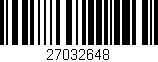 Código de barras (EAN, GTIN, SKU, ISBN): '27032648'
