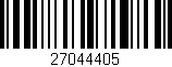 Código de barras (EAN, GTIN, SKU, ISBN): '27044405'