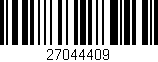 Código de barras (EAN, GTIN, SKU, ISBN): '27044409'