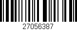Código de barras (EAN, GTIN, SKU, ISBN): '27056387'
