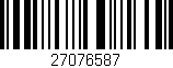 Código de barras (EAN, GTIN, SKU, ISBN): '27076587'