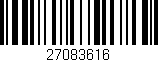Código de barras (EAN, GTIN, SKU, ISBN): '27083616'