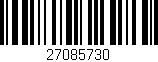 Código de barras (EAN, GTIN, SKU, ISBN): '27085730'