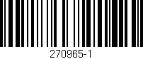 Código de barras (EAN, GTIN, SKU, ISBN): '270965-1'