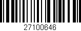 Código de barras (EAN, GTIN, SKU, ISBN): '27100646'