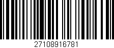 Código de barras (EAN, GTIN, SKU, ISBN): '27108916781'