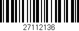 Código de barras (EAN, GTIN, SKU, ISBN): '27112136'