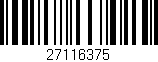 Código de barras (EAN, GTIN, SKU, ISBN): '27116375'