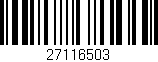 Código de barras (EAN, GTIN, SKU, ISBN): '27116503'
