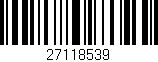 Código de barras (EAN, GTIN, SKU, ISBN): '27118539'