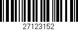 Código de barras (EAN, GTIN, SKU, ISBN): '27123152'