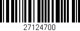 Código de barras (EAN, GTIN, SKU, ISBN): '27124700'