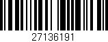 Código de barras (EAN, GTIN, SKU, ISBN): '27136191'