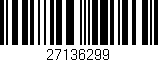 Código de barras (EAN, GTIN, SKU, ISBN): '27136299'