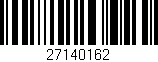 Código de barras (EAN, GTIN, SKU, ISBN): '27140162'