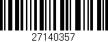 Código de barras (EAN, GTIN, SKU, ISBN): '27140357'