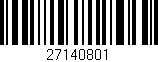 Código de barras (EAN, GTIN, SKU, ISBN): '27140801'