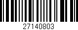 Código de barras (EAN, GTIN, SKU, ISBN): '27140803'