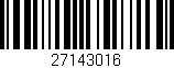 Código de barras (EAN, GTIN, SKU, ISBN): '27143016'