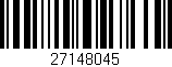 Código de barras (EAN, GTIN, SKU, ISBN): '27148045'