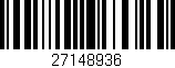 Código de barras (EAN, GTIN, SKU, ISBN): '27148936'