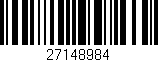 Código de barras (EAN, GTIN, SKU, ISBN): '27148984'