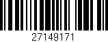 Código de barras (EAN, GTIN, SKU, ISBN): '27149171'