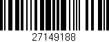 Código de barras (EAN, GTIN, SKU, ISBN): '27149188'