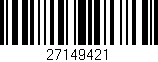 Código de barras (EAN, GTIN, SKU, ISBN): '27149421'
