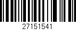 Código de barras (EAN, GTIN, SKU, ISBN): '27151541'