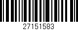 Código de barras (EAN, GTIN, SKU, ISBN): '27151583'