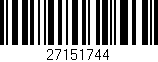 Código de barras (EAN, GTIN, SKU, ISBN): '27151744'