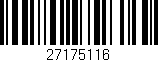Código de barras (EAN, GTIN, SKU, ISBN): '27175116'