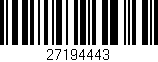 Código de barras (EAN, GTIN, SKU, ISBN): '27194443'