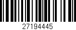 Código de barras (EAN, GTIN, SKU, ISBN): '27194445'