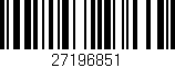 Código de barras (EAN, GTIN, SKU, ISBN): '27196851'