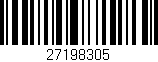 Código de barras (EAN, GTIN, SKU, ISBN): '27198305'