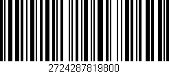 Código de barras (EAN, GTIN, SKU, ISBN): '2724287819800'